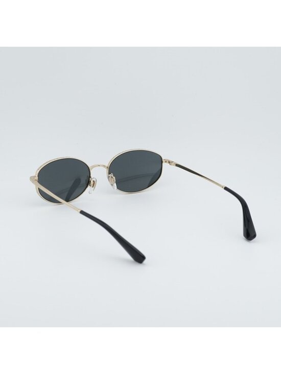 Burberry BE3169 110987 Sunglasses Light Gold Oval Frame, Dark Grey Lenses - Picture 4 of 11